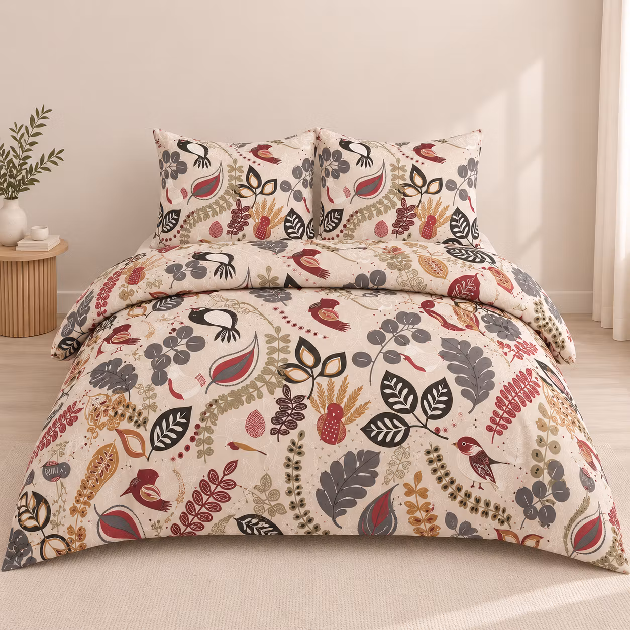 Bäddset Stormhagen Sand - 3-dels Kingsize - 100% Bomull/satin