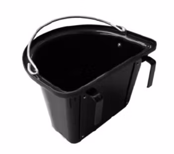 Svart Foder hink till Hästtransport
