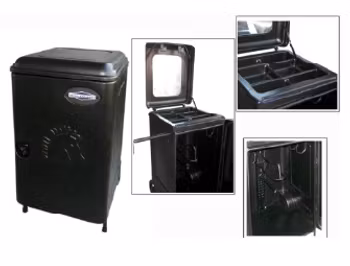 Sadelskåp i hårdplast, SVART