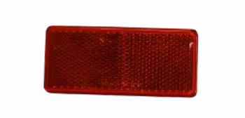 Rektangulär RÖD reflektor självhäftande