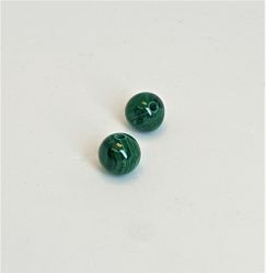 Malakit rund kula 6 mm pris per par