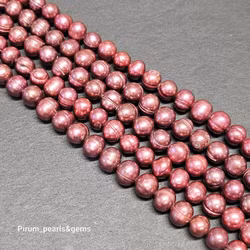 Röd-violetta pärlor 7-8 mm