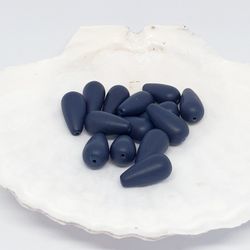 Onyx, droppe, mattpolerad, 7,5 x 15 mm pris per par