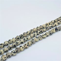 Dalmatiner jaspis runda 6 mm