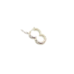 Collier avkortare i silver mönstrad