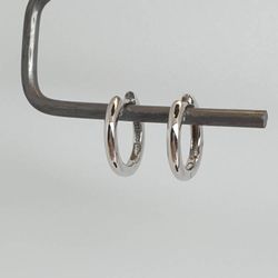 Creolring 15 mm slät blank rund silver