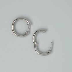 Creolring 15 mm slät blank rund silver