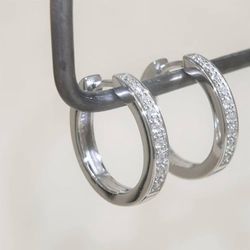 Creolring 20 mm bred med cubic zircon