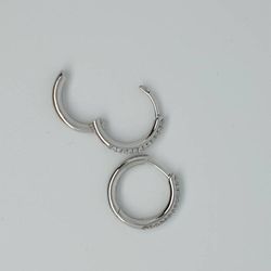 Creolring 15 mm med dubbel cubic zircon rad