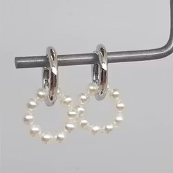 Vita pärlor 3-3,5 mm i ring