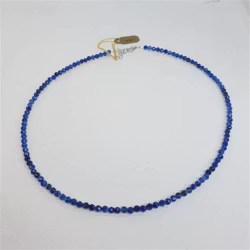 Halsband med fasettslipad 3 mm kyanit