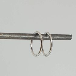 Creolring 11 mm tunn rund silver