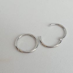 Creolring 11 mm tunn rund silver