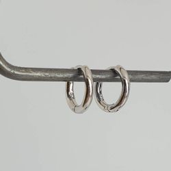 Creolring 11 mm slät rund silver