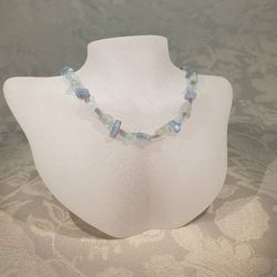 Halsband med akvamarin och labradorit
