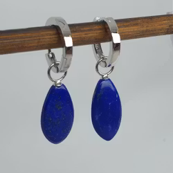 Lapis lazuli droppe hänge på silverögla
