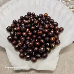 Vinröda 7 mm pärlor paket