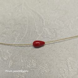 Korall runda droppar 5x10 mm par