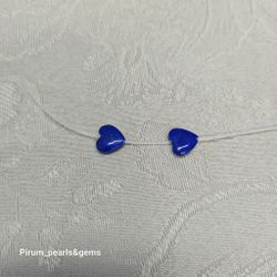 Lapis lazuli hjärta ca 8mm par