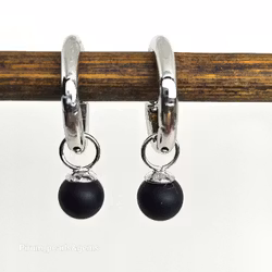 Mattpolerad svart onyx boll 6 mm