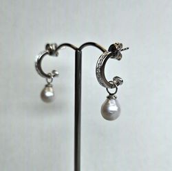 Halvcreol med stopp 14 mm blank yta, kantig silver med cubic zircon