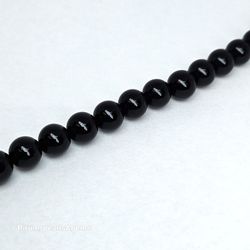 Blank svart onyx rund 8 mm