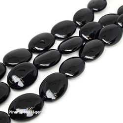Blank svart onyx oval 13x18 mm