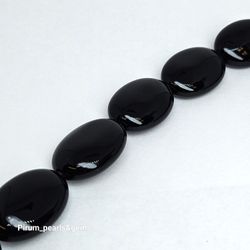 Blank svart onyx oval 20x25 mm