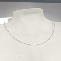 Halsband med 2 mm fasettslipad månsten