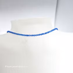 Halsband med 2mm blå agat