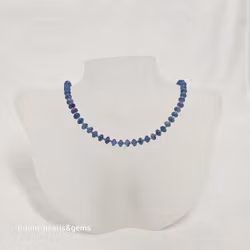 Halsband med rondellslipad 6 mm kyanit