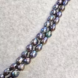 Blå barock pärlor 10-12 mm