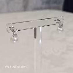 Vita klassiska 8 mm pärlor på nickelfritt silverstift