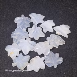 Blå spetsagat, graverade löv ca 30 mm