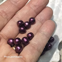 Vinröda 7 mm pärlor paket