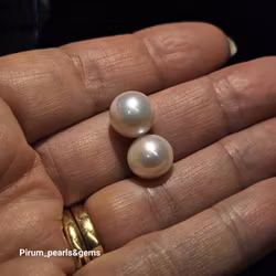 Vita runda pärlor 11-12 mm