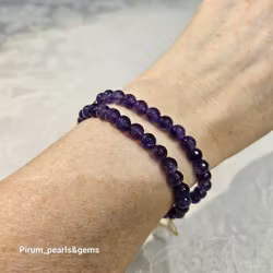 Ametist resårarmband