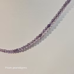 Halsband med fasettslipad 3-4 mm ametist