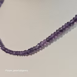 Halsband med fasettslipad 4-5 mm ametist