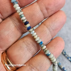 Halsband med fasettslipade hackmanite stenar