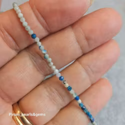 Halsband med fasettslipade 3 mm hackmanite stenar