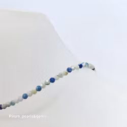 Halsband med fasettslipade 3 mm hackmanite stenar