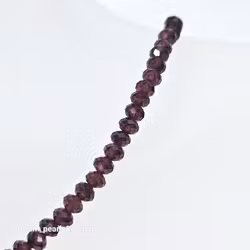 Halsband med fasettslipade rondeller 4 mm granat