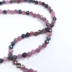 Halsband med fasettslipad safir  3,5 mm