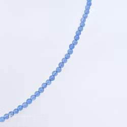 Halsband med 2mm blå agat