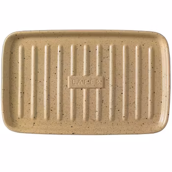 Römertopf Lafer BBQ Grillsten / Stekplatta 23x33 cm Räfflad Eldfast Glaserad