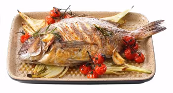 Römertopf Lafer BBQ Grillsten / Grillplatta 23x33 cm Honeycomb / Grillknoppar / Bubblig  Eldfast Glaserad