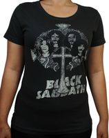 Black sabbath cross Girlie t-shirt