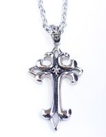 Halsband cross/ fleur de lis