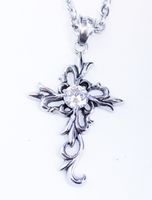 Halsband Cross White stone